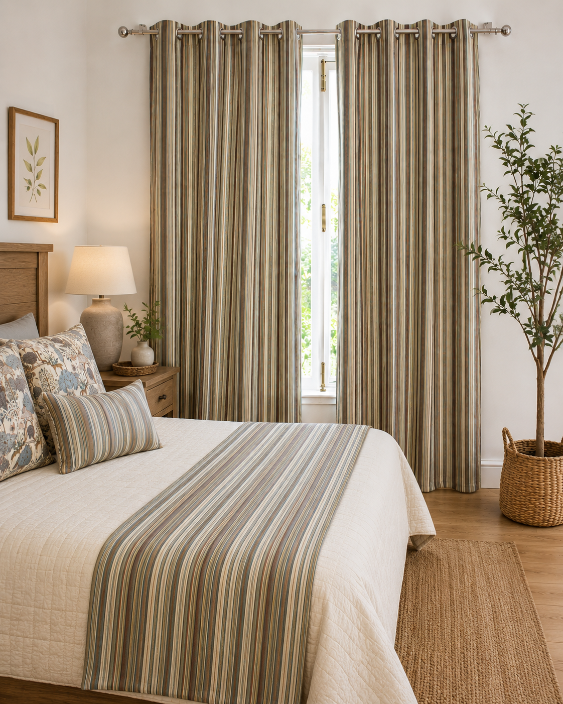 Striata Linen Blend Curtain