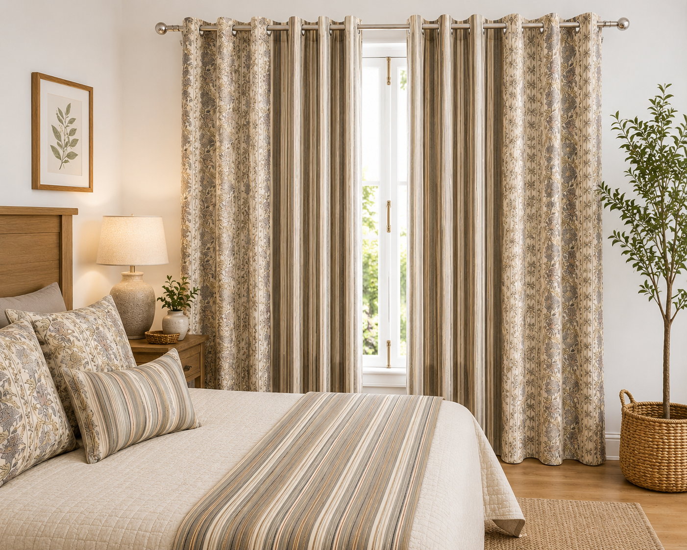 Floriva Linen Blend Curtain