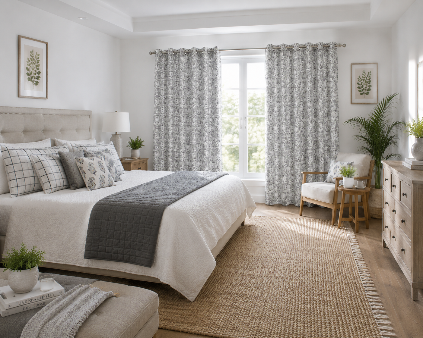 Sylvara Vine Linen Blend Curtain