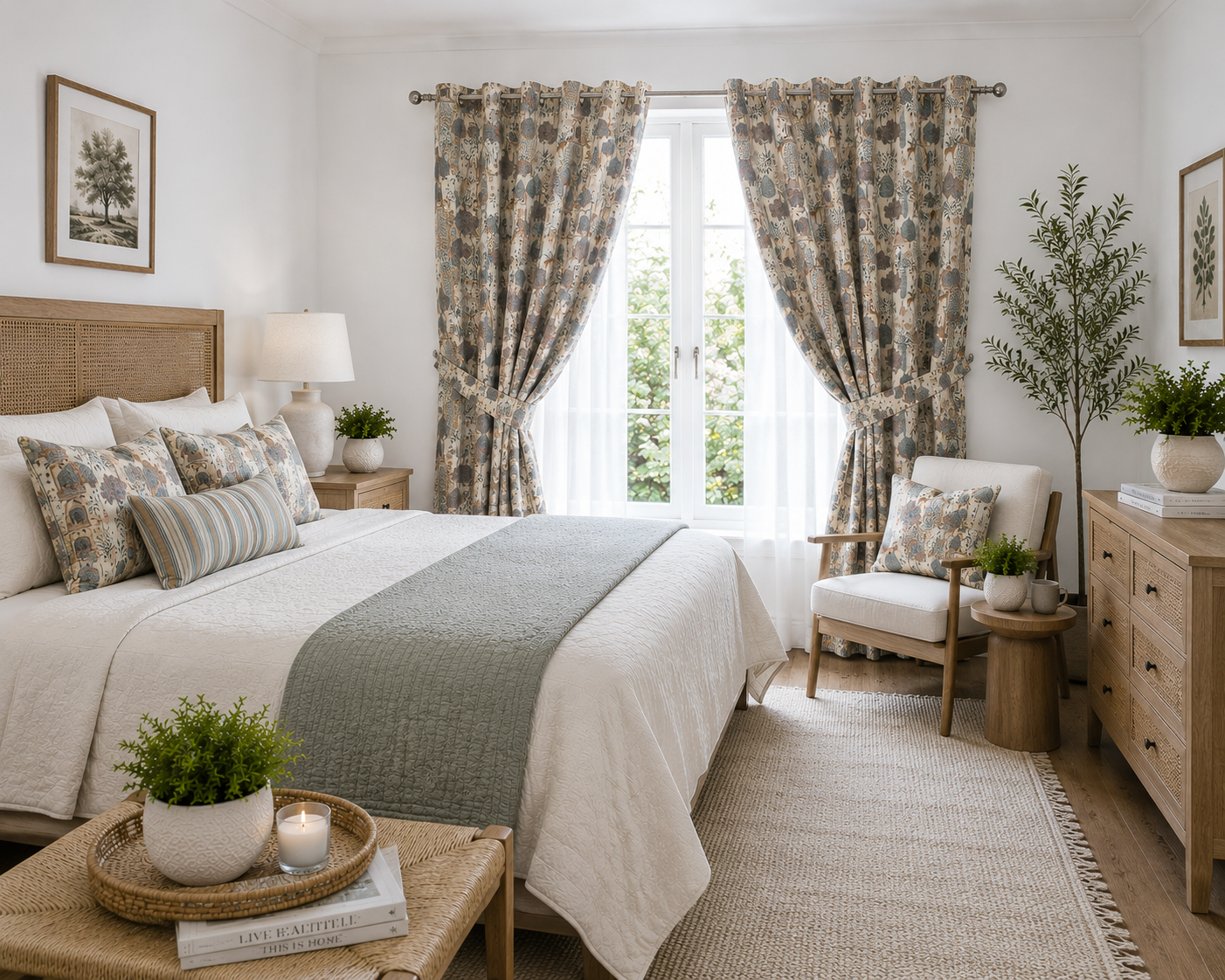 Asterra Scenic Linen Blend Curtain