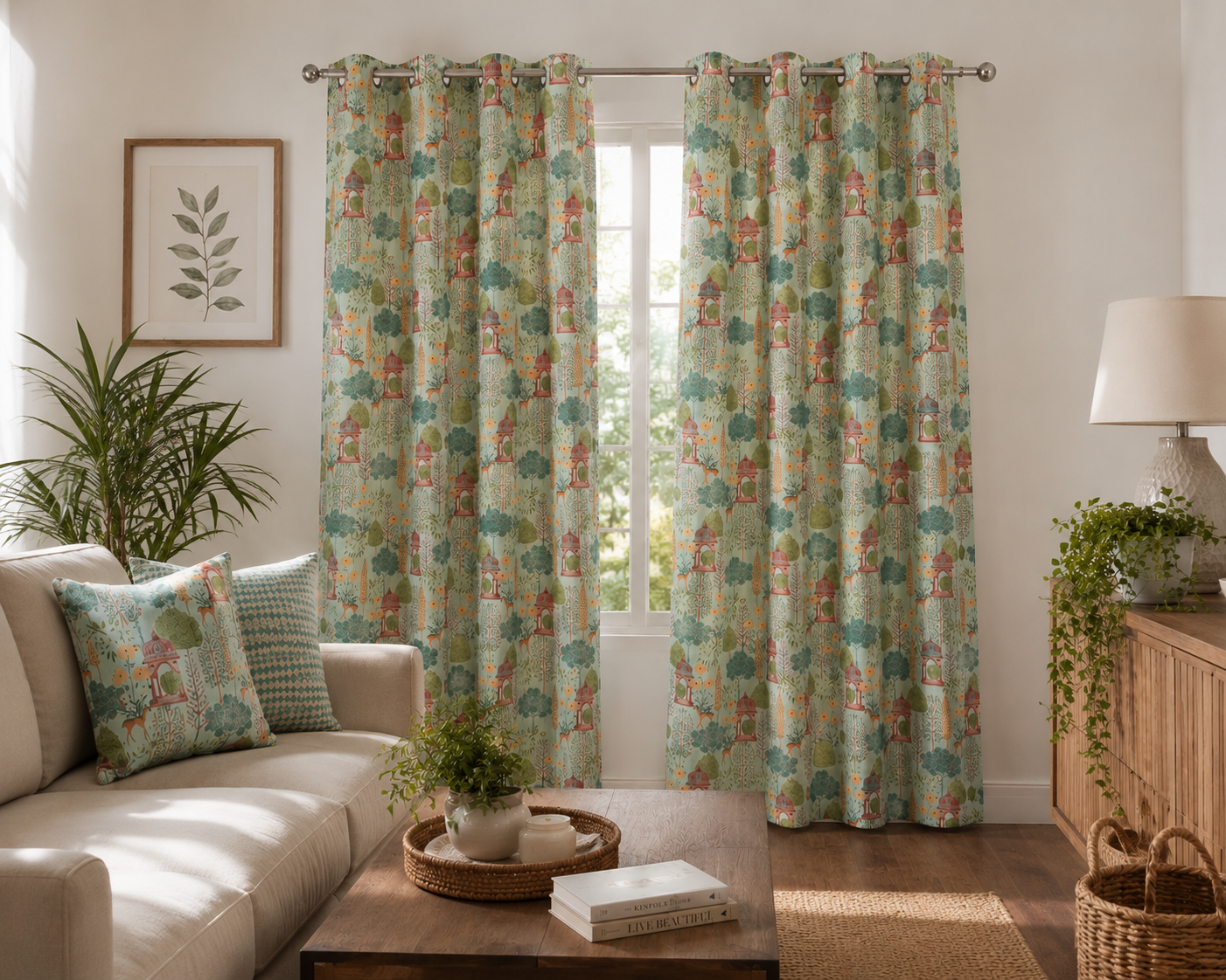 Jardinelle Scenic Linen Blend Curtain