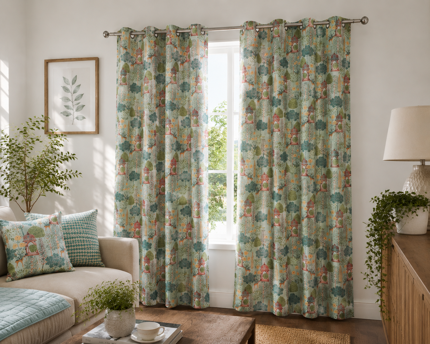 Jardinelle Scenic Linen Blend Curtain