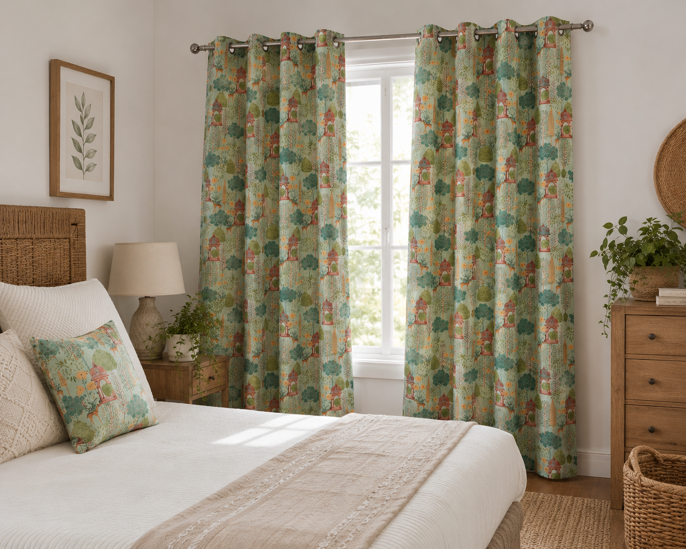 Jardinelle Scenic Linen Blend Curtain