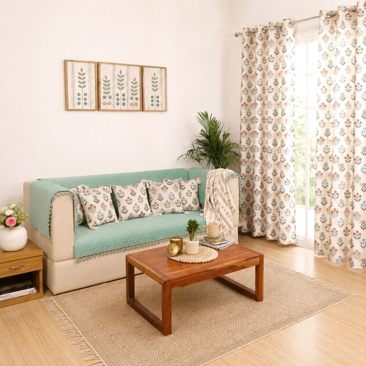 Coastal Bloom Living Room Setup