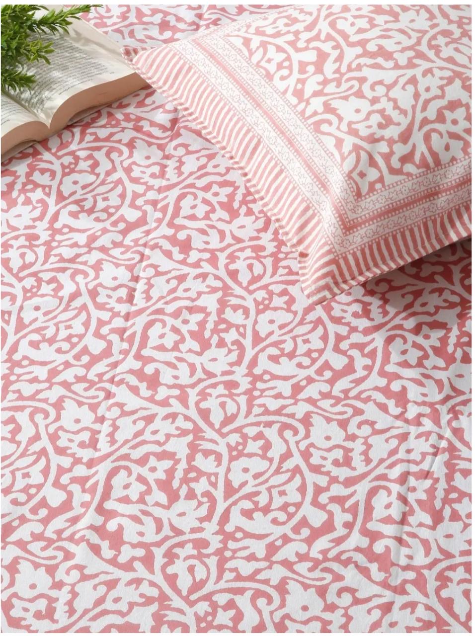Peach Horizon Bedsheet Set