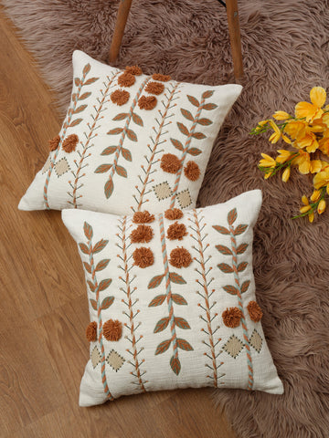 Rustbloom Stitch Cushion Cover