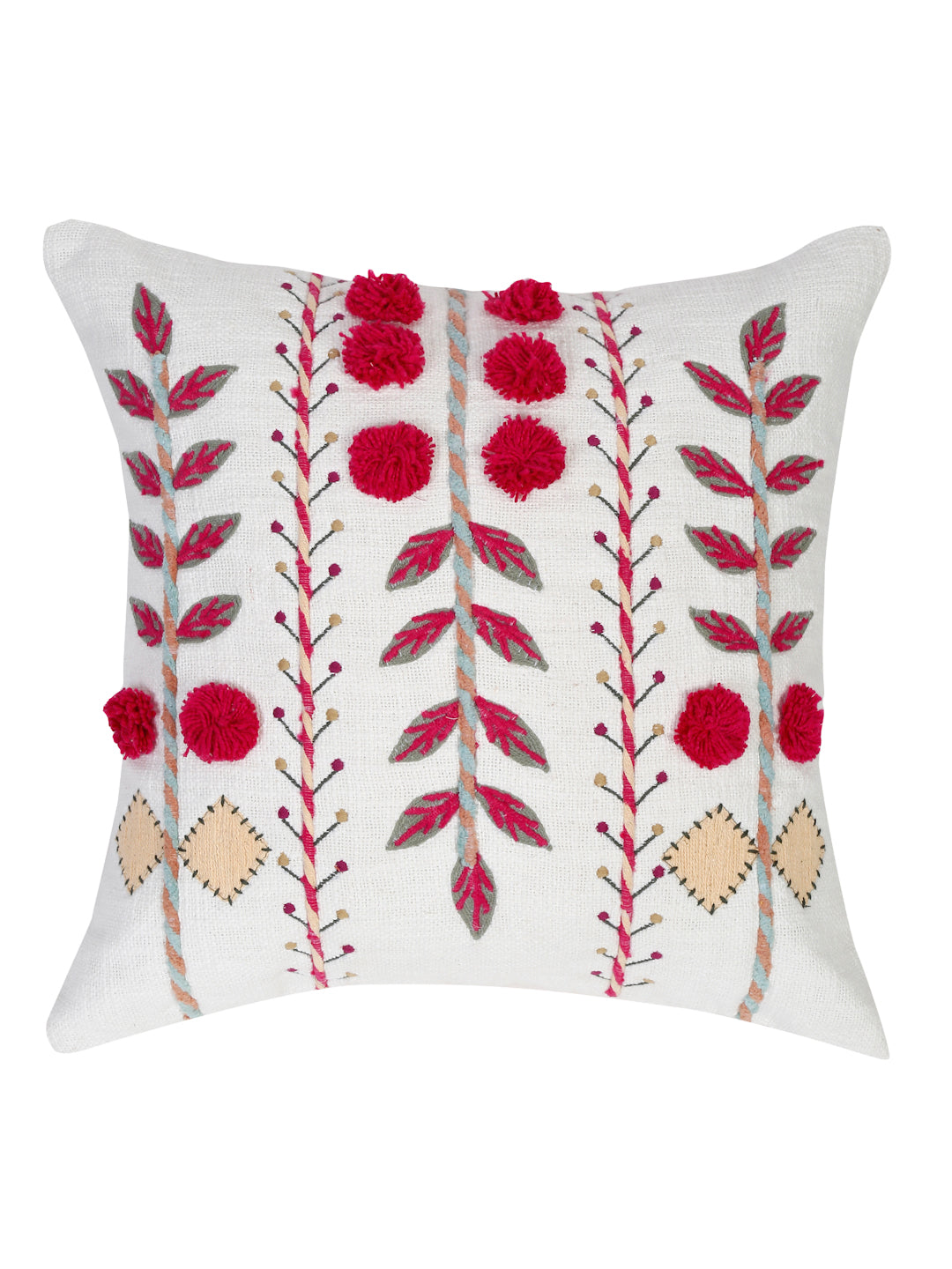 Roselle Embroidered Cushion Cover