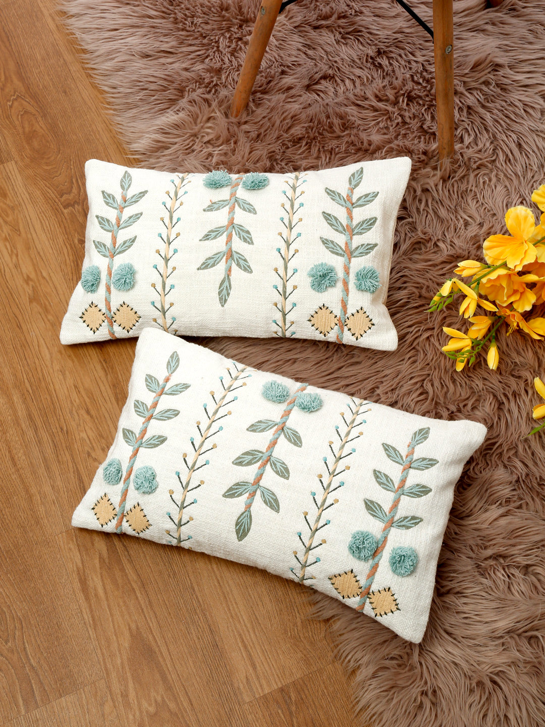 Aquarelle Emb Cushion Cover