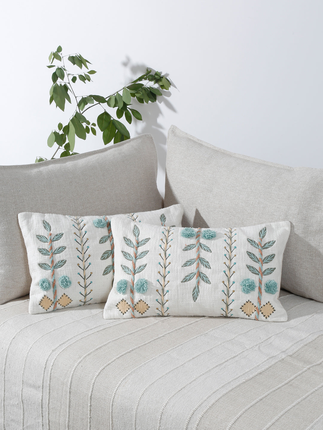 Aquarelle Emb Cushion Cover
