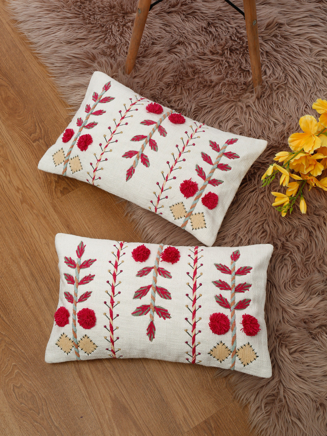 Roselle Emb Accent Cushion Cover