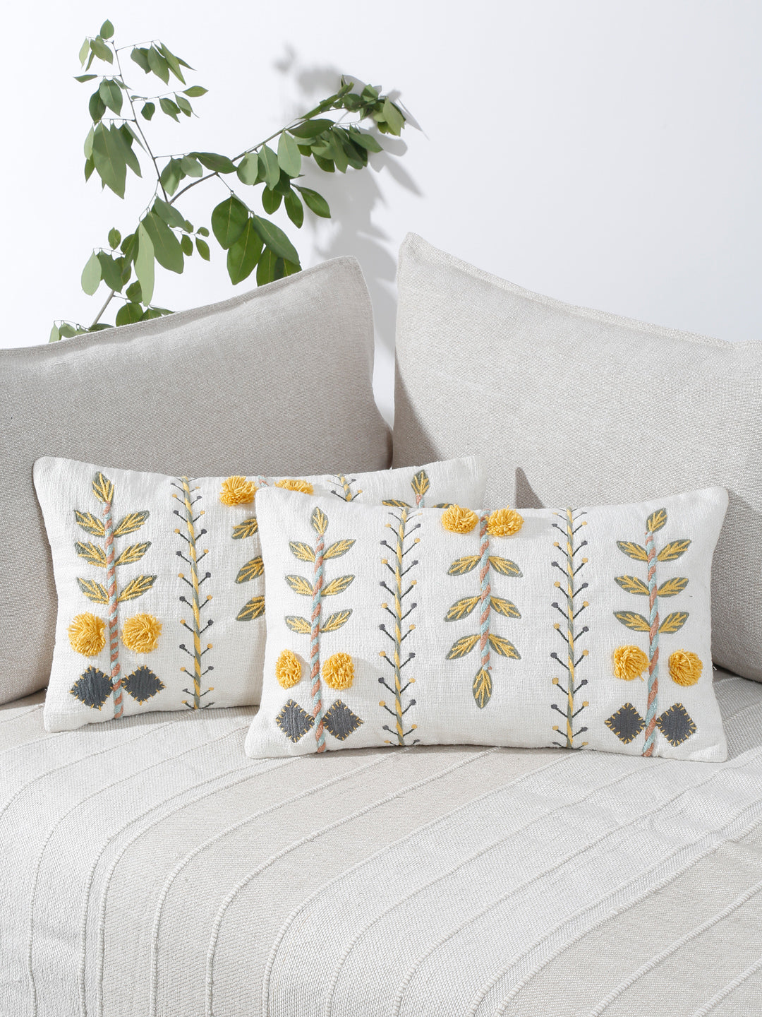 Marigold Bloom Cushion Cover