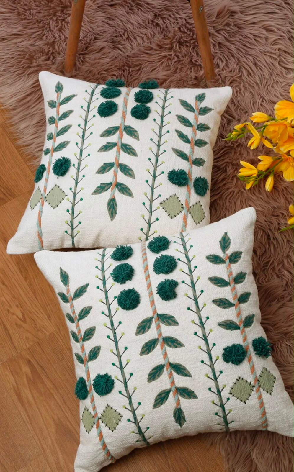 Silken Bloom Cushion Cover
