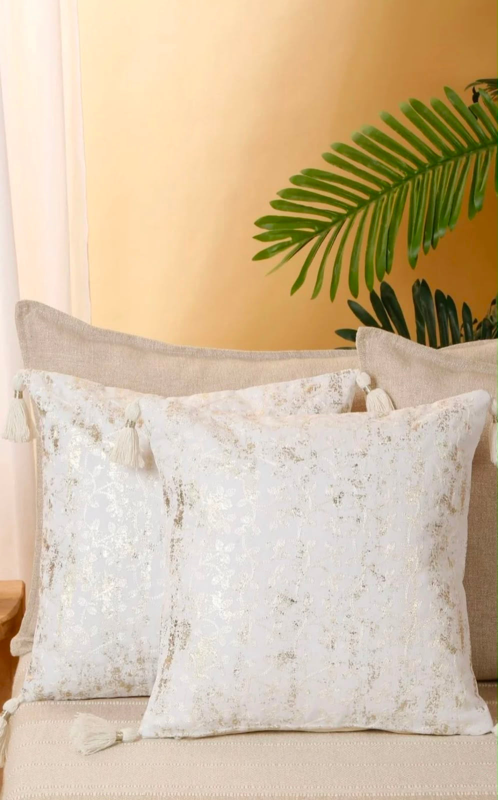 Ivory Bloom Cushion Cover