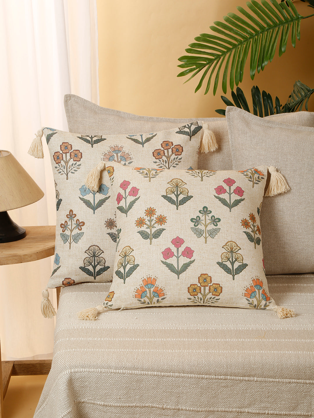 Petaline Tassel Cushion Cover