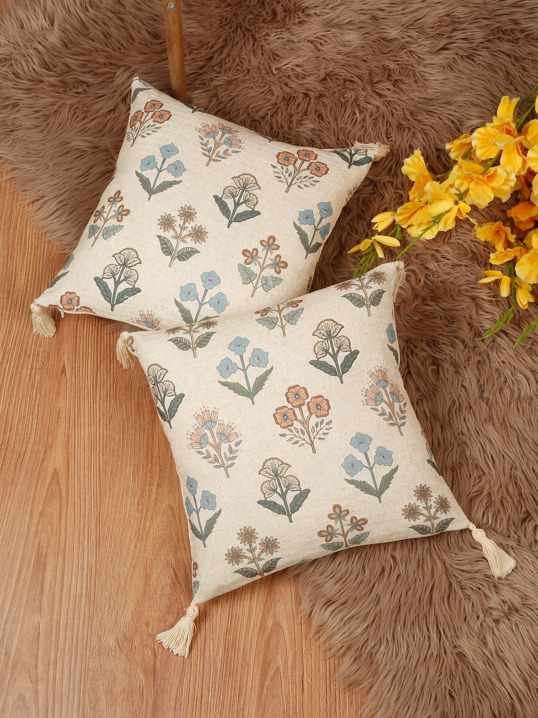 Bloomora Beige Cushion Cover