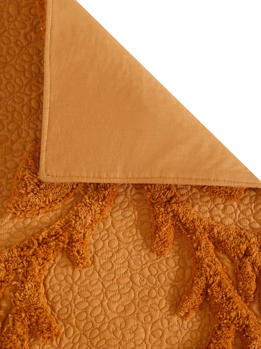 Pumpkin Spice Reindeer Tufted and Quilted Table Runner