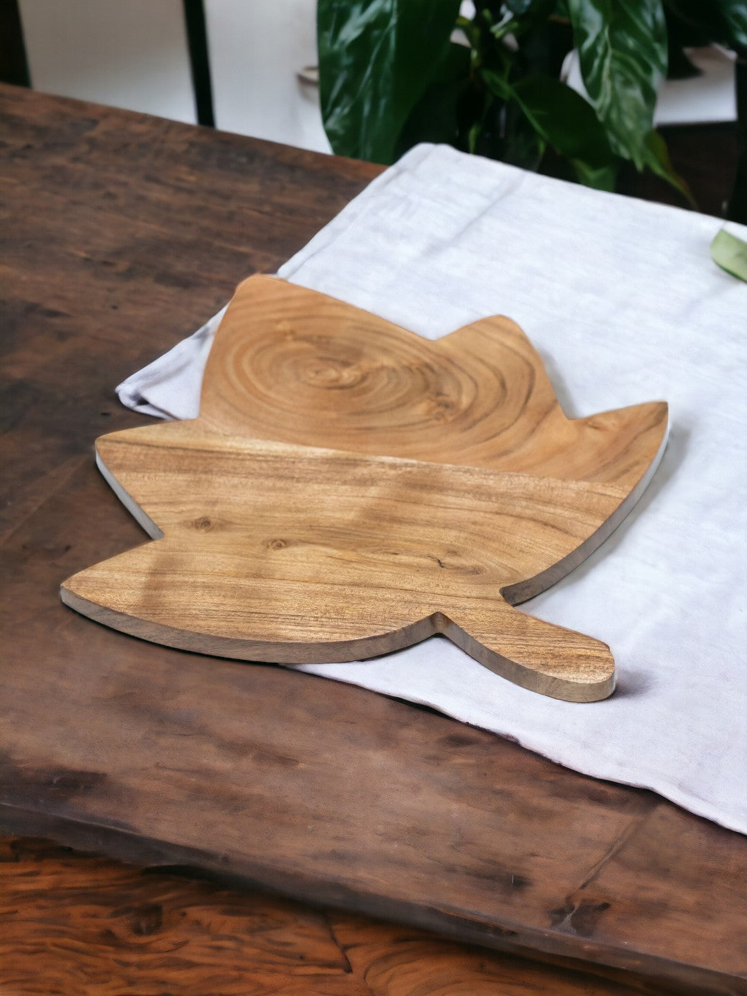 Wooden Leaf shape Cheese Board