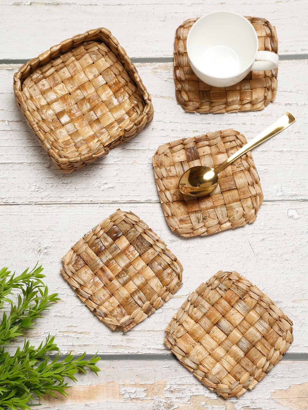 Set of 4 Square Seagrass Coasters