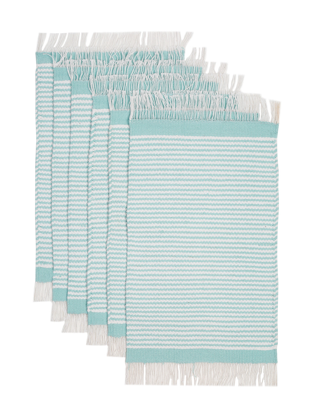 Coastal Blue Woven Stripe Placemats