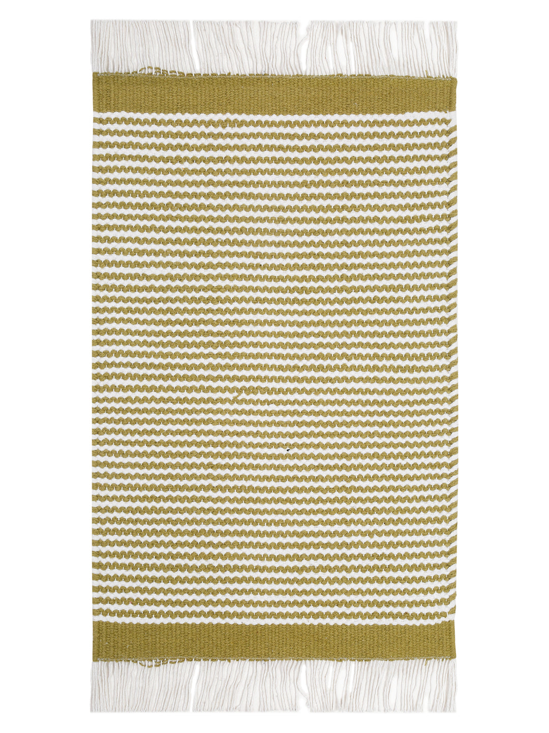 Olive Green Woven Stripe Table Placemats