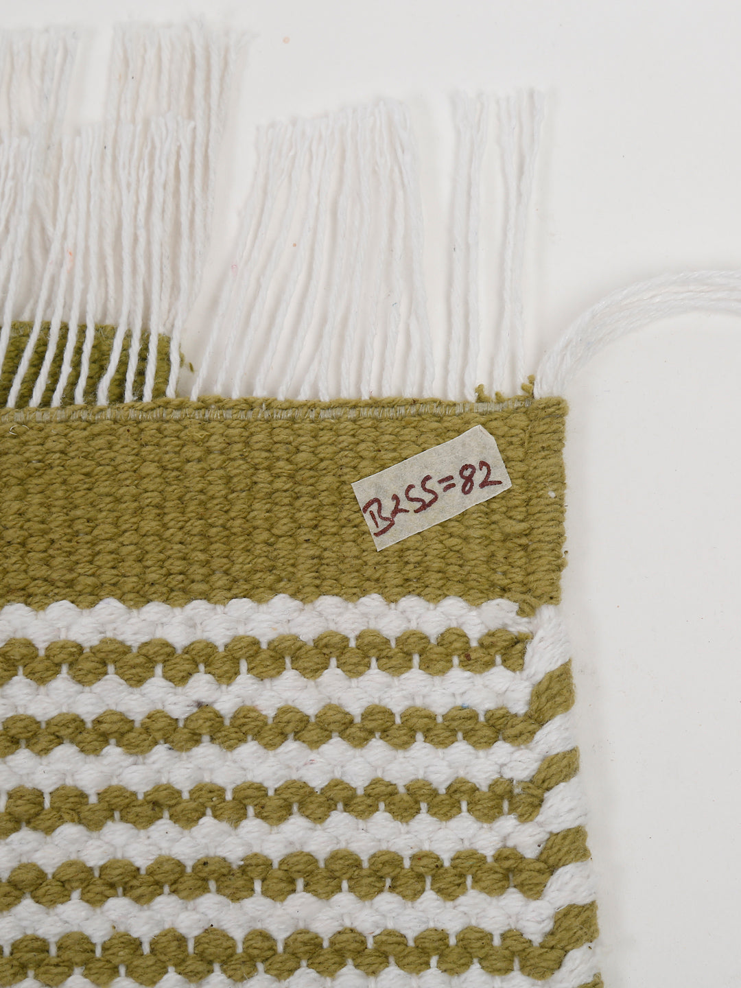 Olive Green Woven Stripe Table Placemats