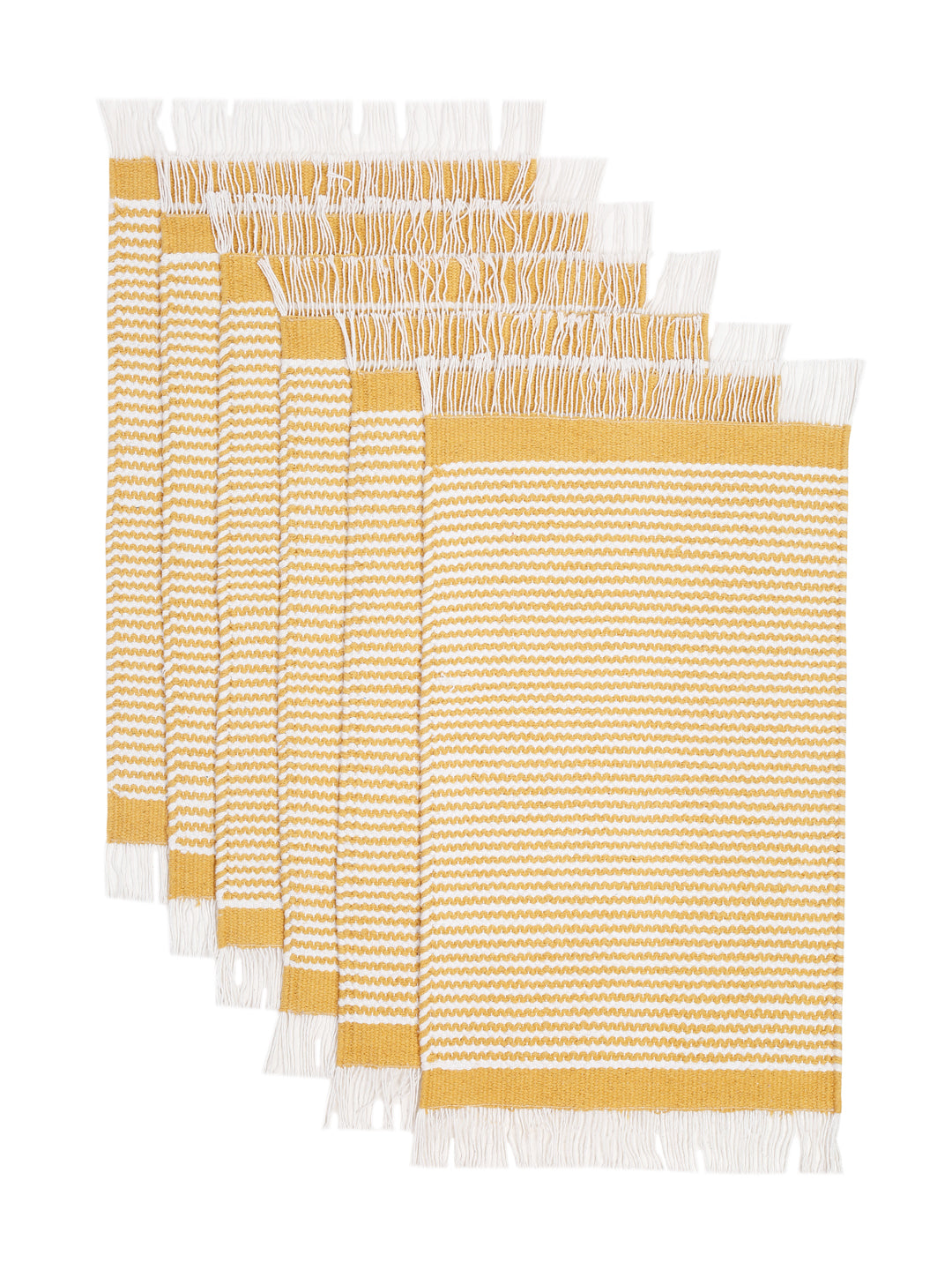 Yellow Striped Cotton Placemats