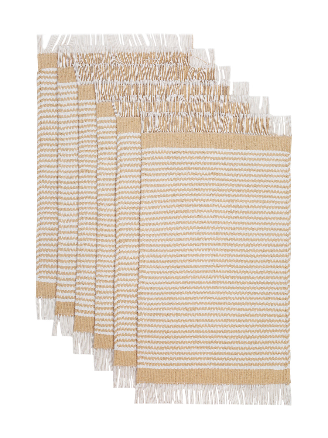 Set of 6 Cotton Woven Placemats