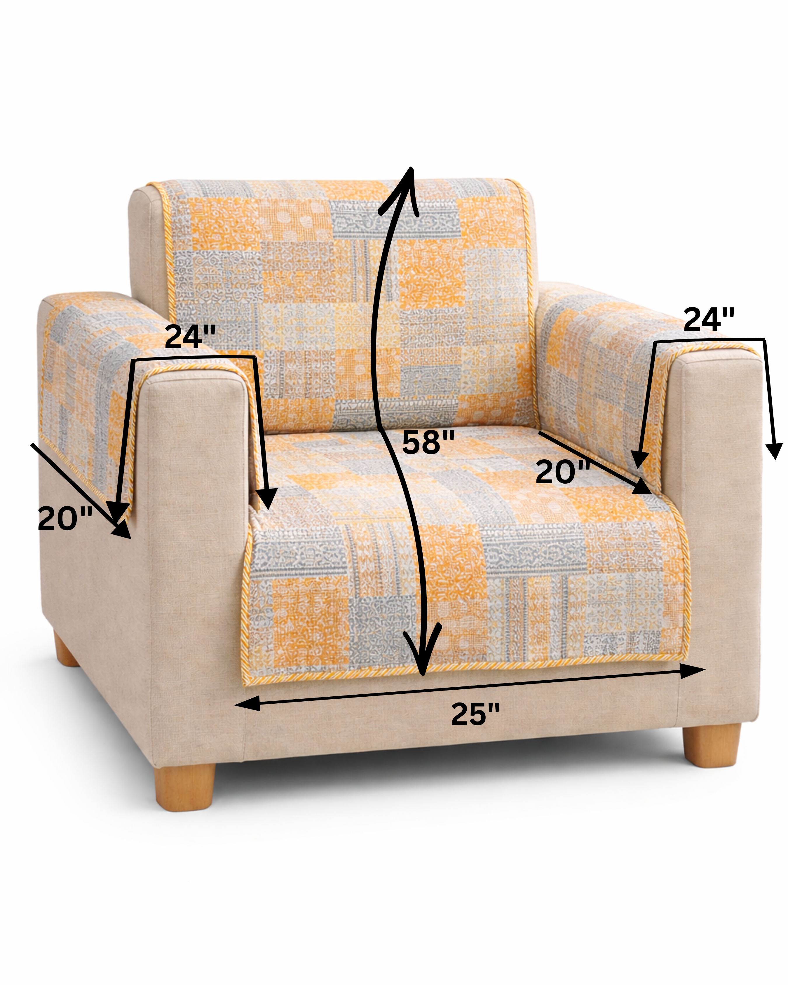 Mosaic Quilted Sofa Cover
