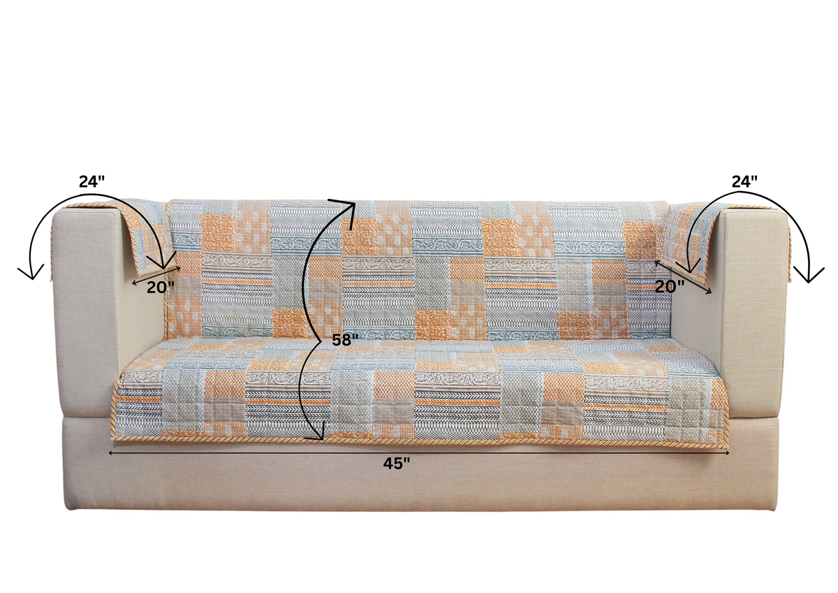 Mosaic Quilted Sofa Cover