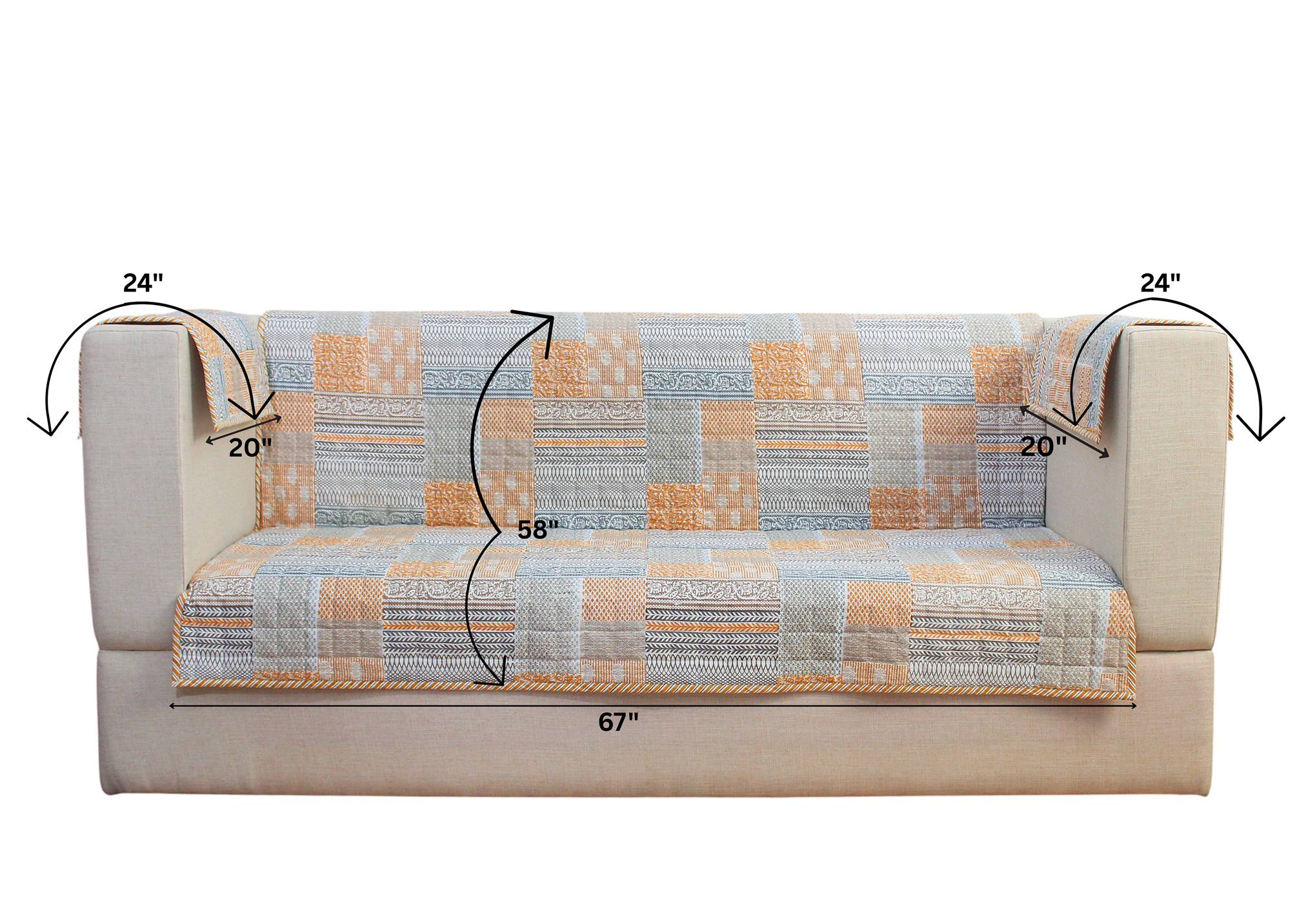 Mosaic Quilted Sofa Cover