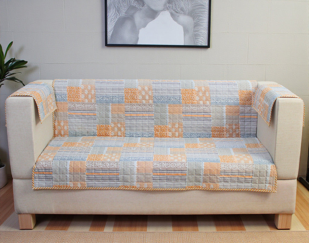 Mosaic Quilted Sofa Cover