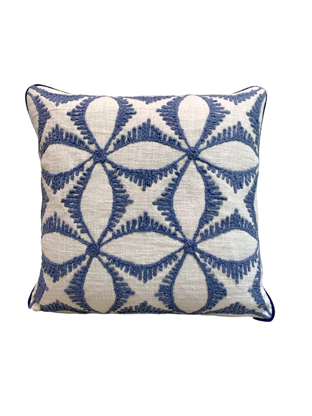 Embroidered Cosmic Blue Pillow Cover