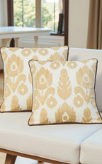 Ochre Bloom Cushion Cover – Set of 2