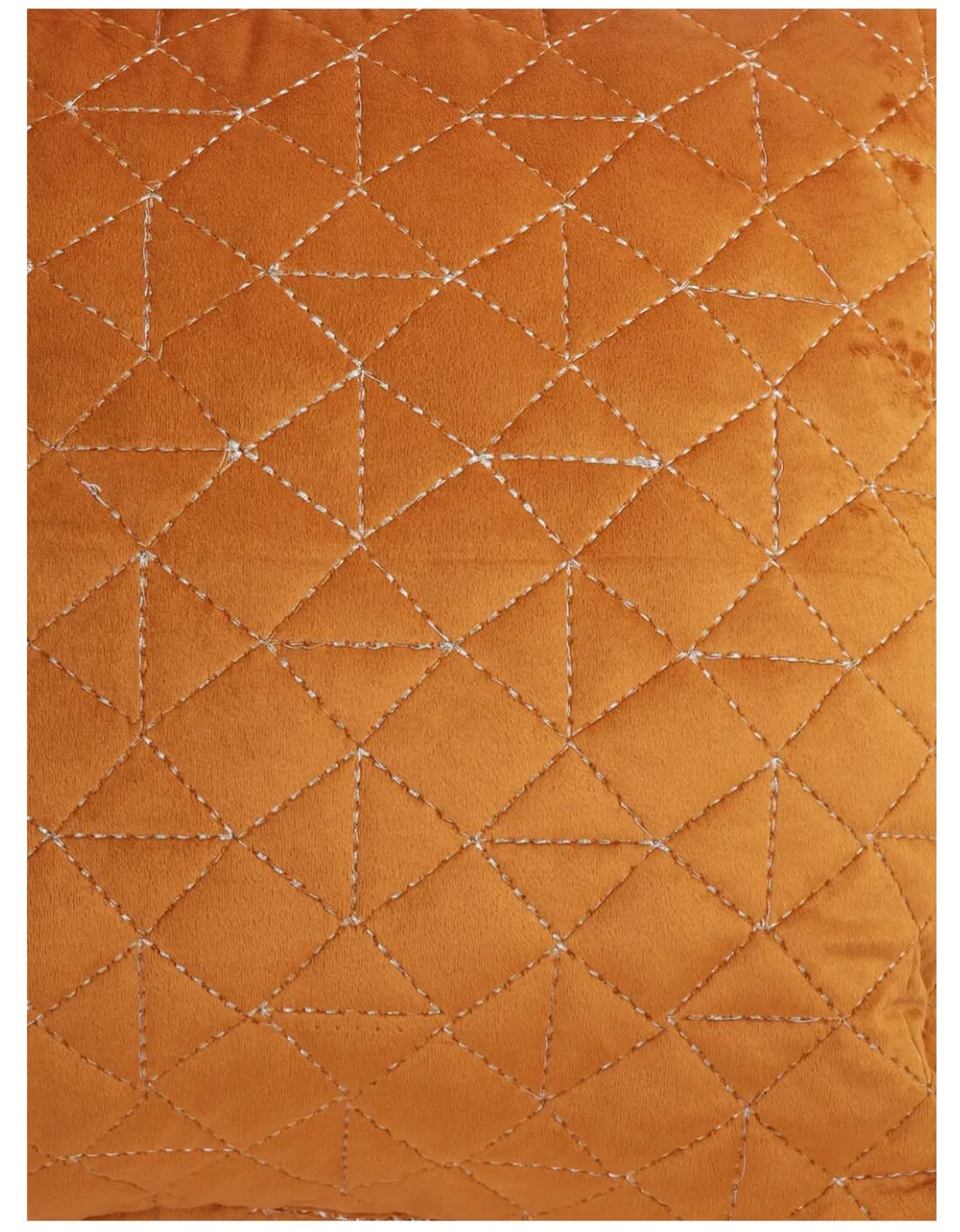 Golden Amber Quilted Velvet Cushion Cover – Set of 2