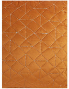 Golden Amber Quilted Velvet Cushion Cover – Set of 2