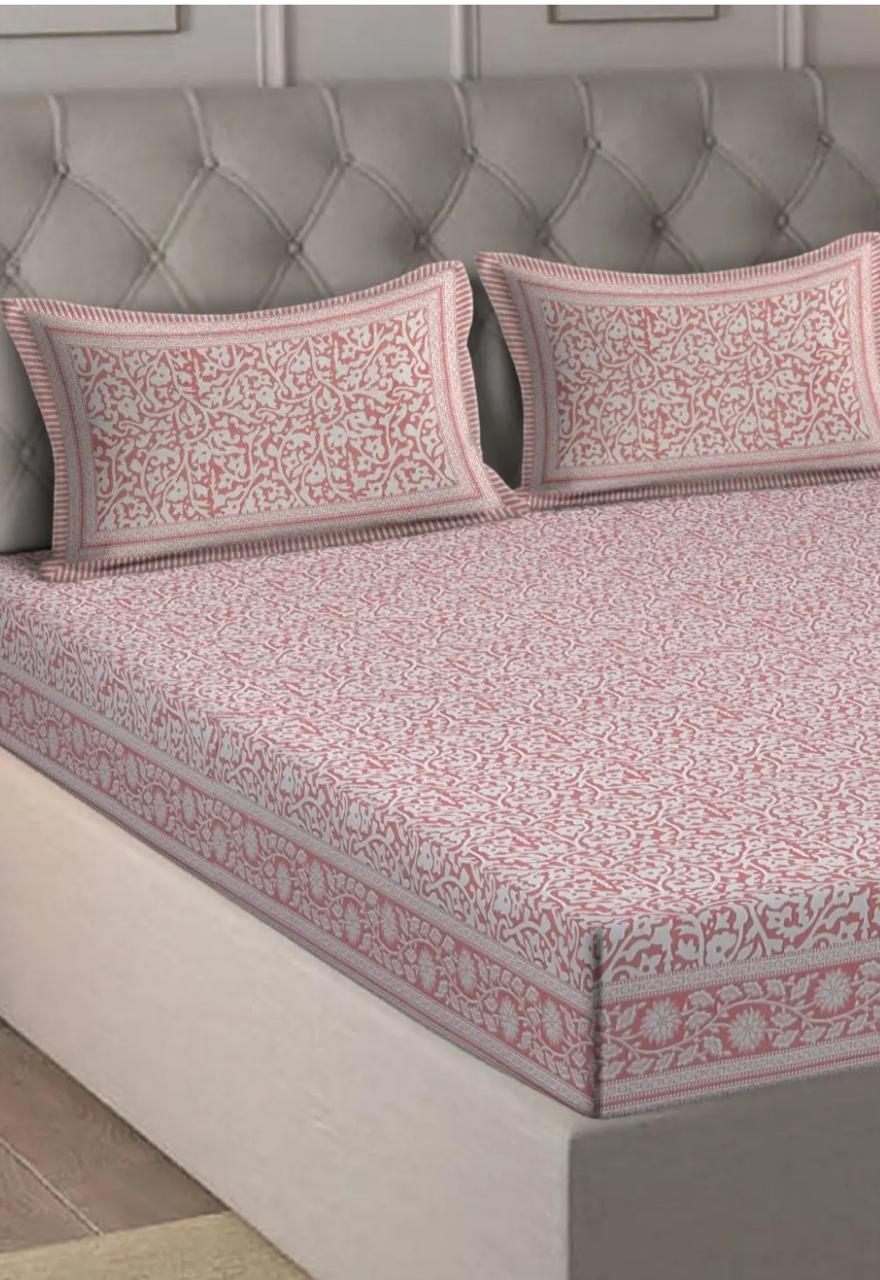 Peach Horizon Bedsheet Set