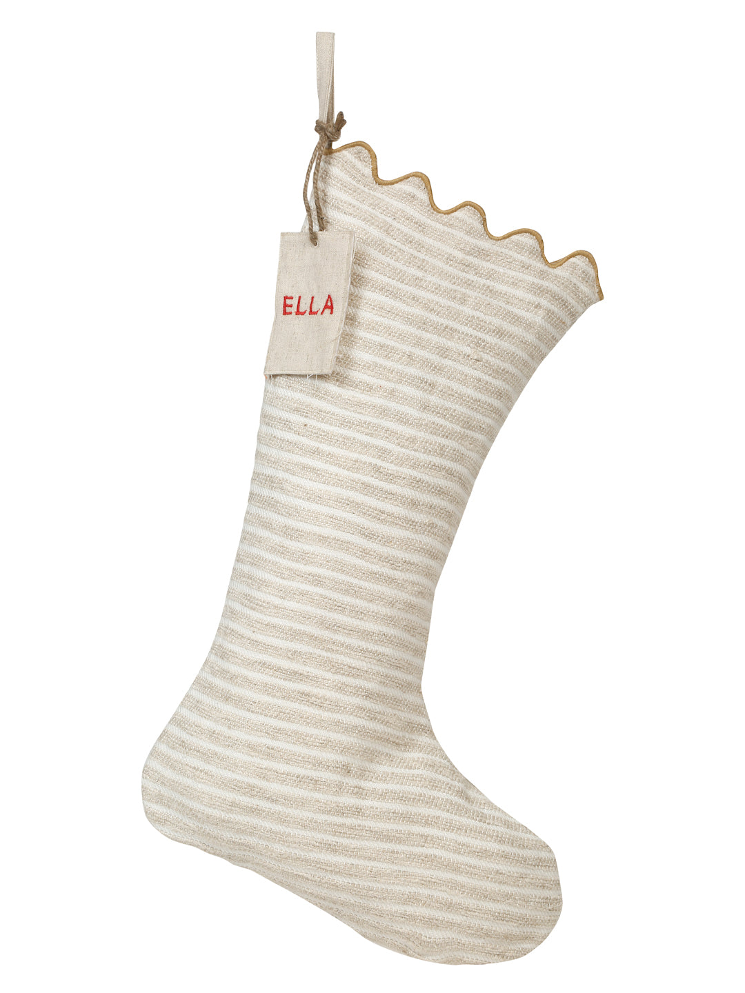 Handmade cotton striped stocking