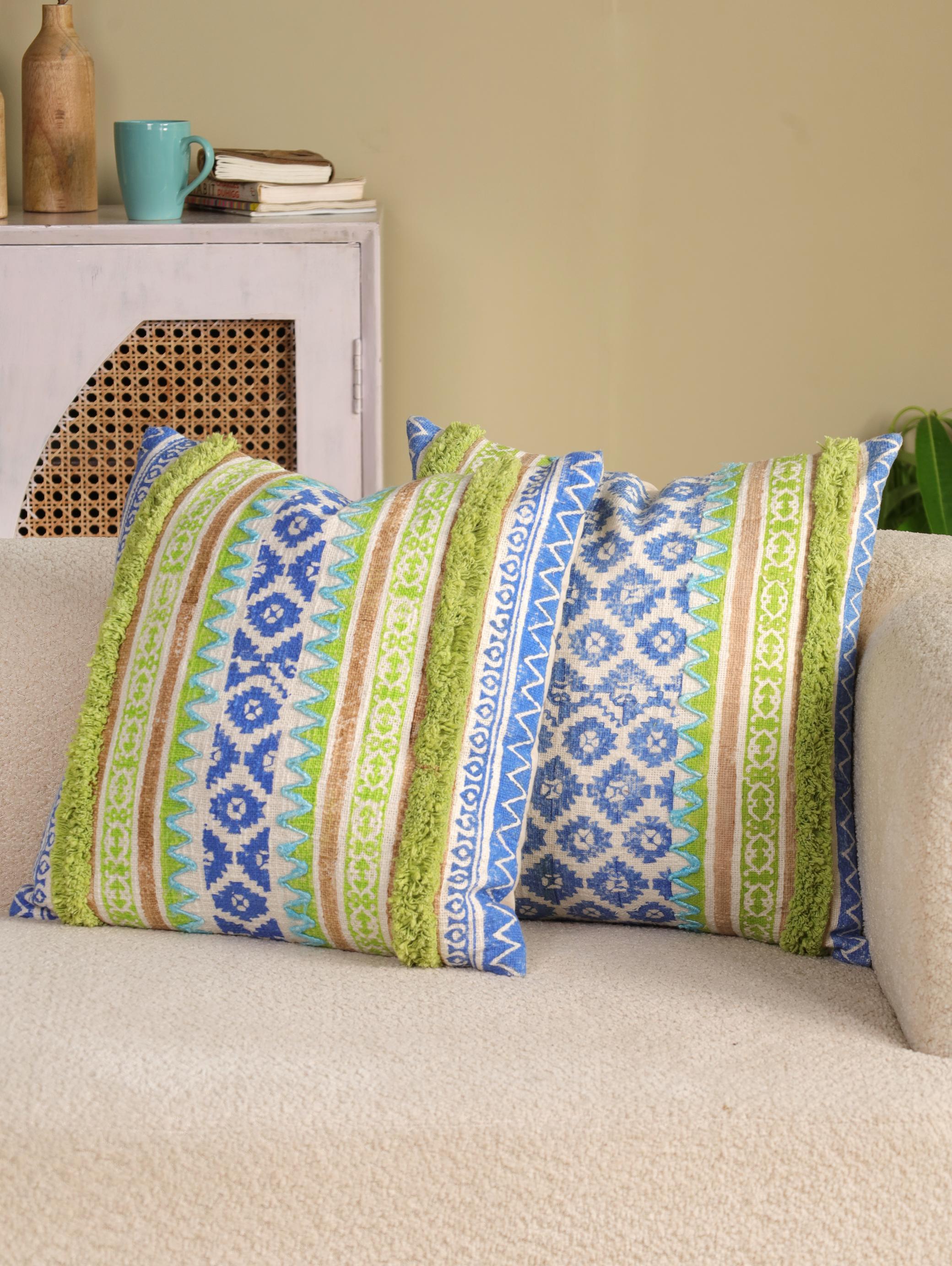 Azura Fringe Cushion Cover Set