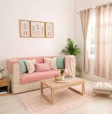 Pastel Bloom Living Room Setup