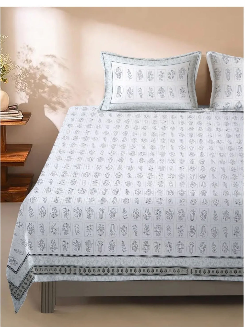 Ivory Meadow Bedsheet Set