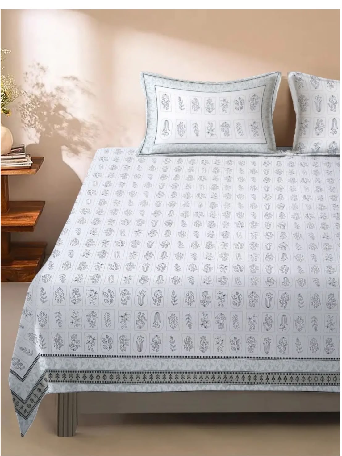 Ivory Meadow Bedsheet Set