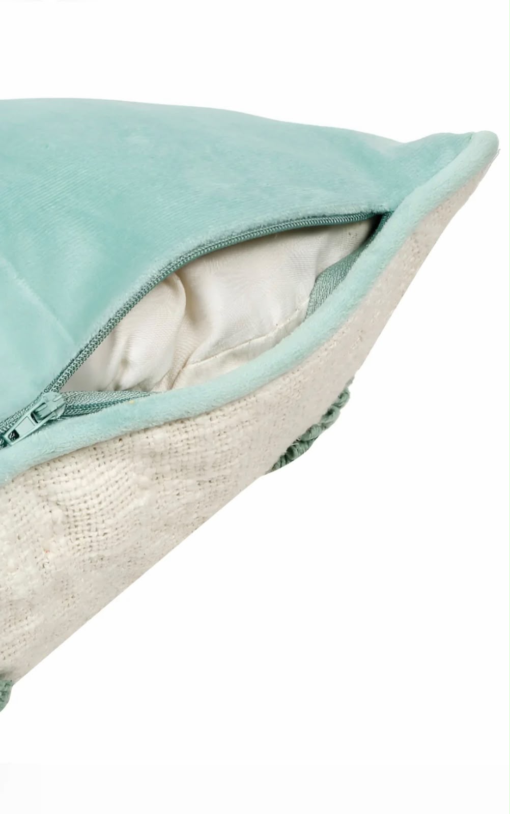 Oceanmint Embroidered Cushion Cover