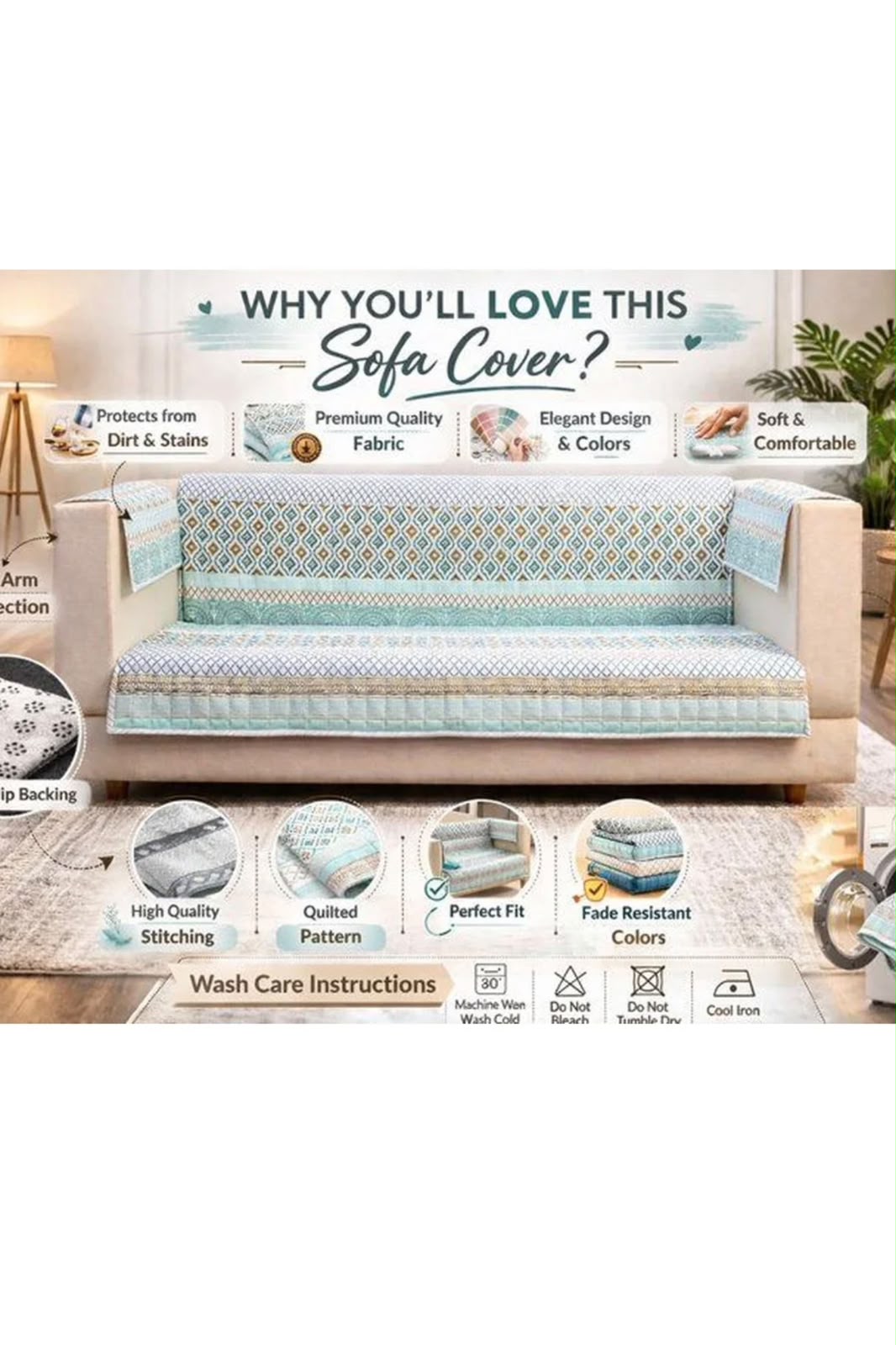 Botanical Charm Sofa Cover