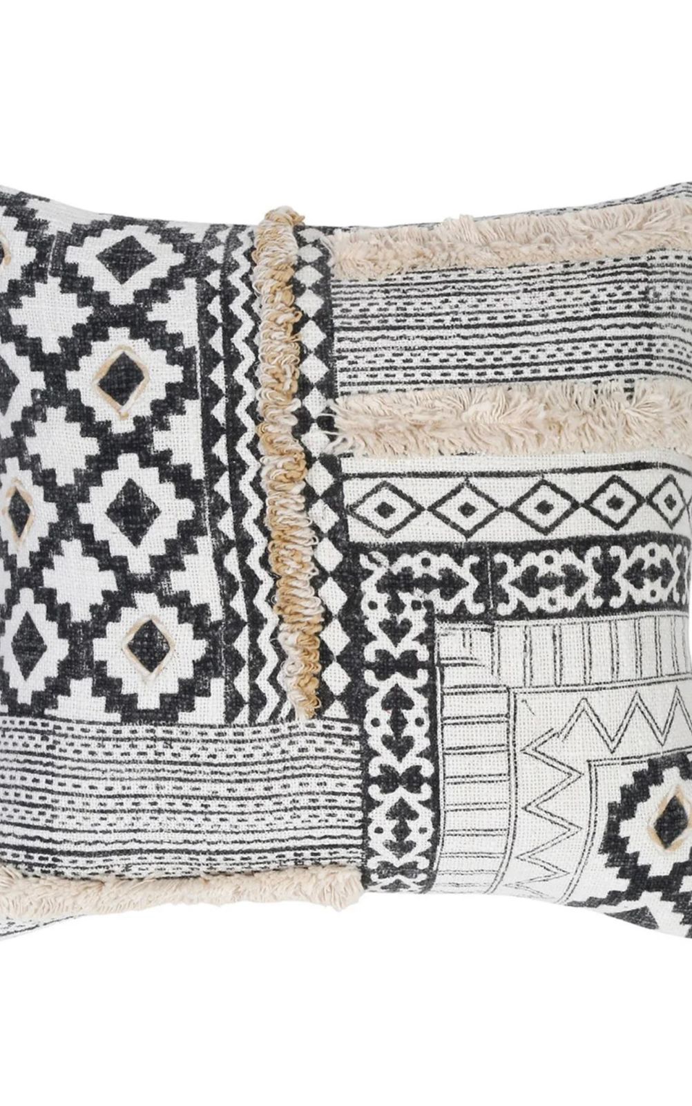 Ivory Crest Cushion Cover