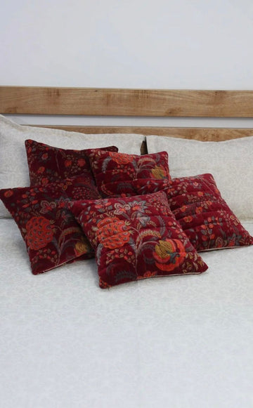 Bordeaux Bloom Cushion Cover Set