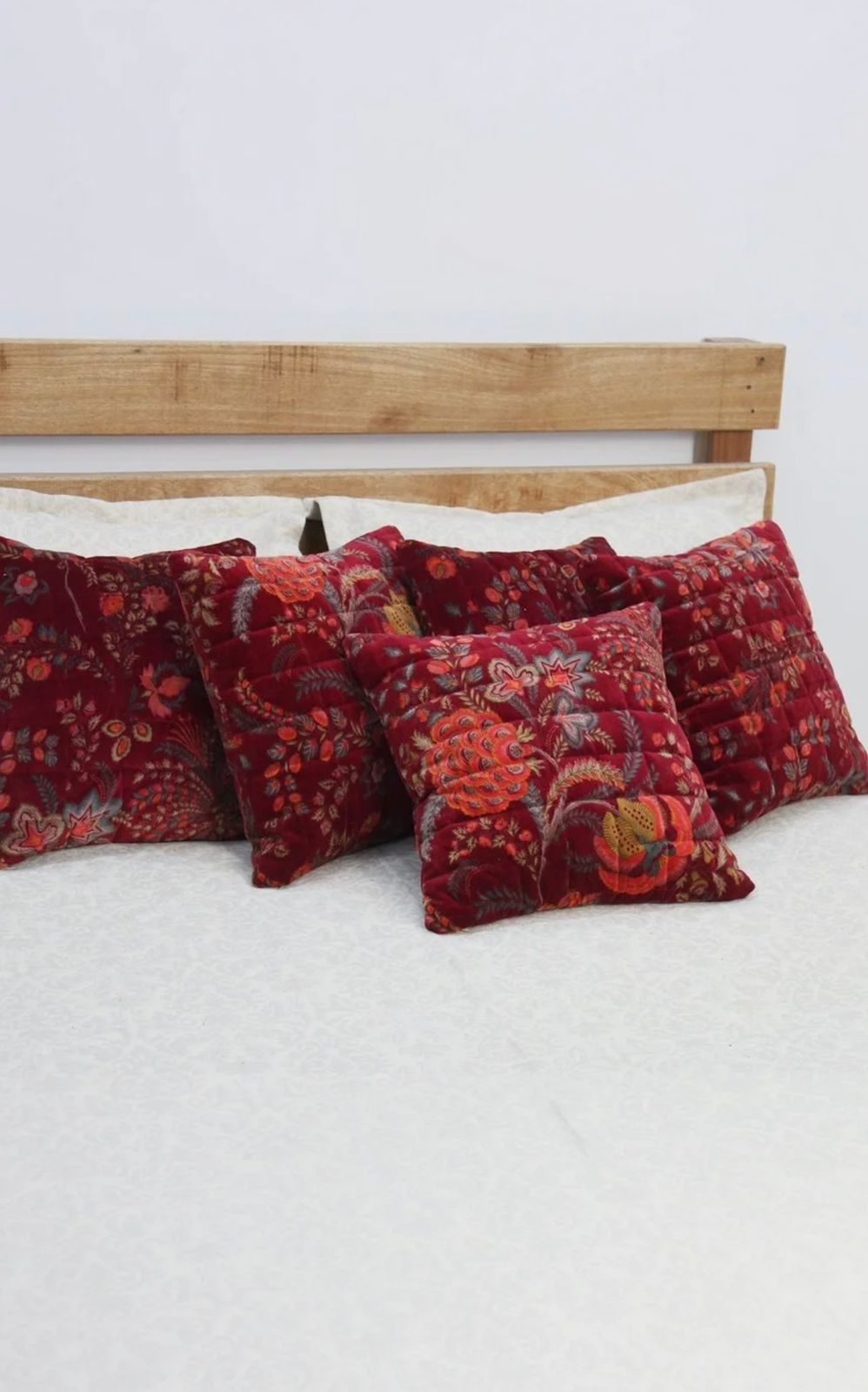 Bordeaux Bloom Cushion Cover Set