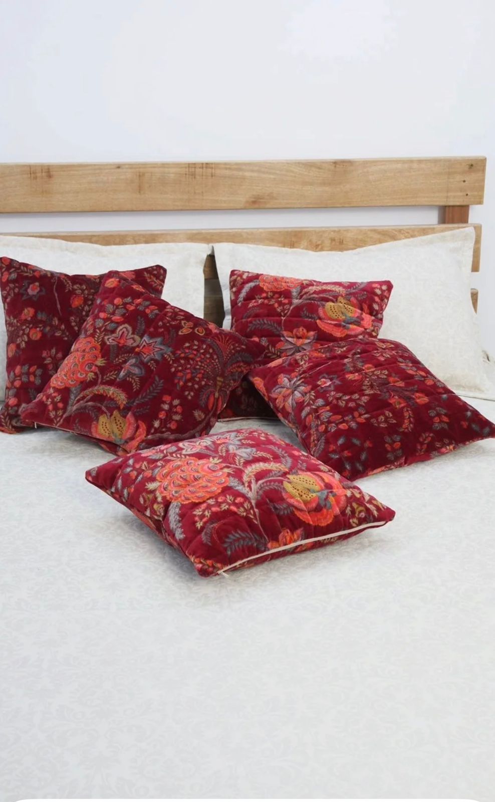 Bordeaux Bloom Cushion Cover Set