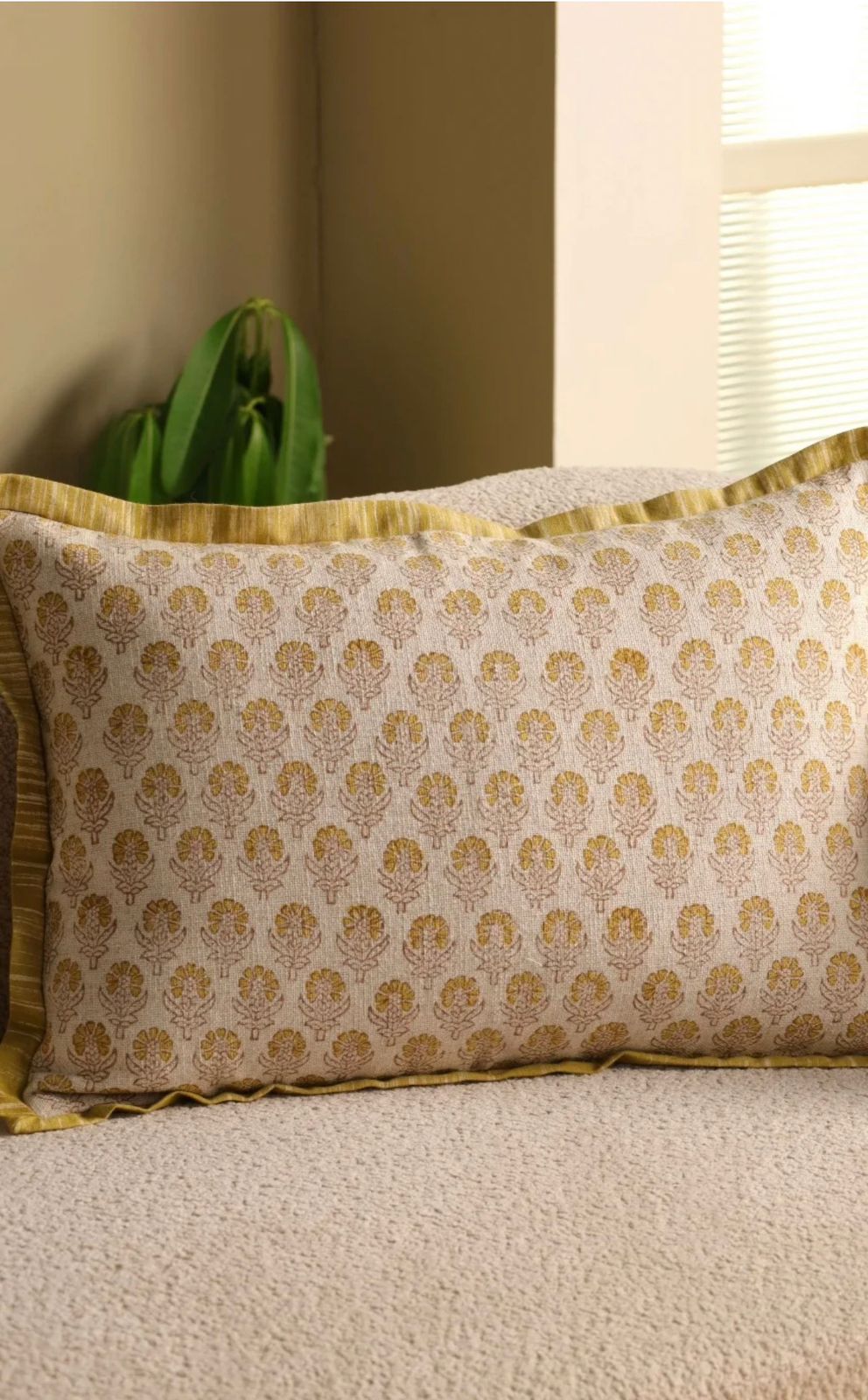 Citrine Lumbar Cushion Cover