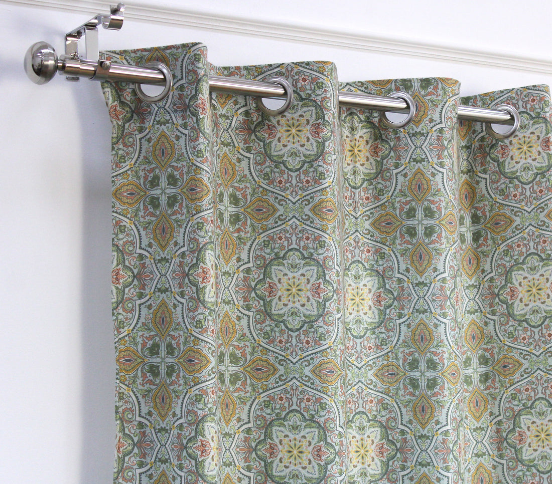 Aurelle Medallion Linen Blend Curtain