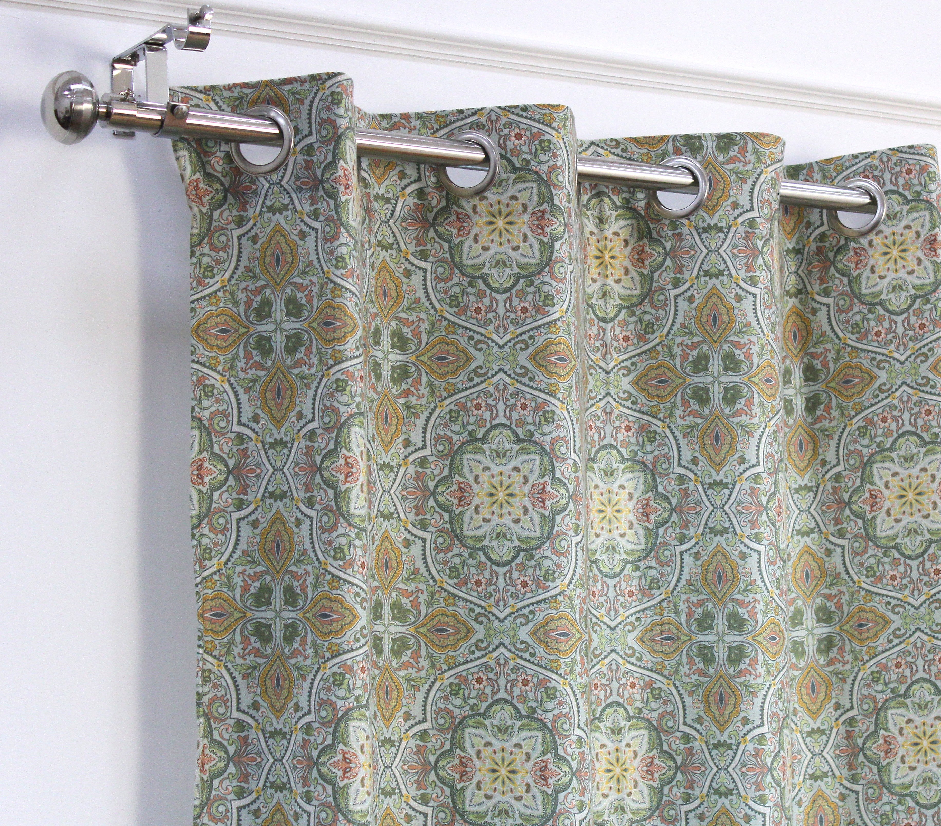 Aurelle Medallion Linen Blend Curtain